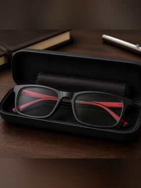 Ray-Ban Black and Red Glasses